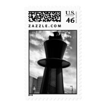 Black and white chess piece 2 postage by midnighteskye Black and white chess piece 2 postage