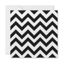 Black and white Chevron 50th birthday invitations