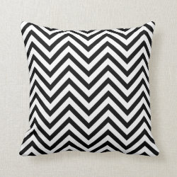 Black and White Chevron Pattern Pillows