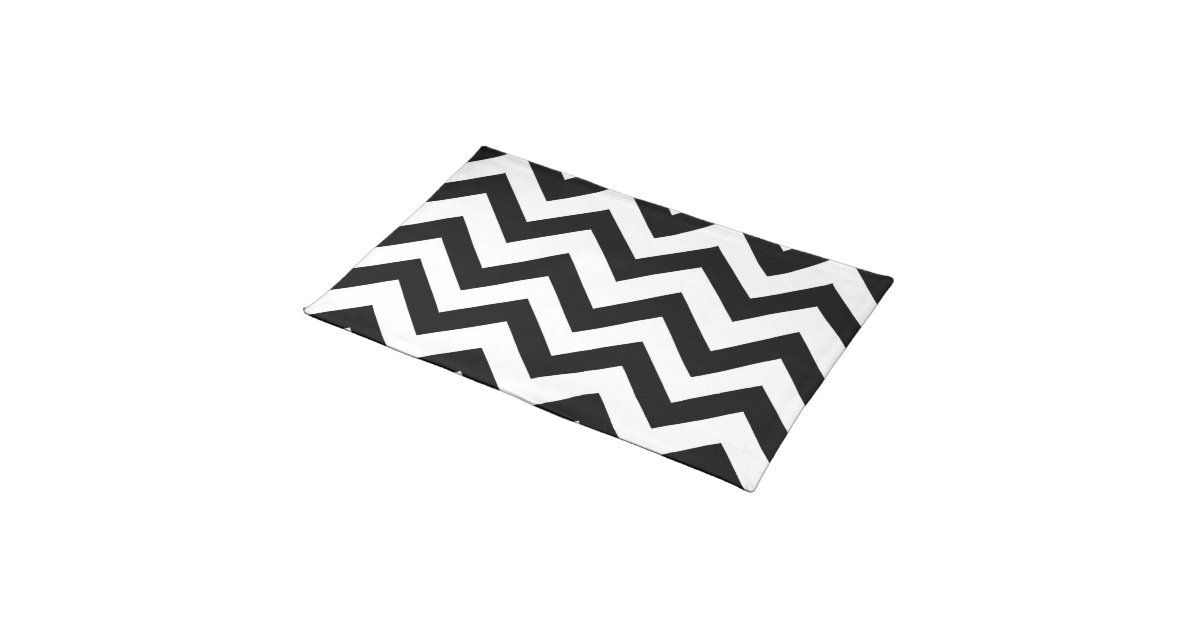 Black and white chevron placemat Zazzle