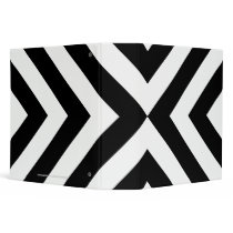 Black and White Chevrons 3 Ring Binders