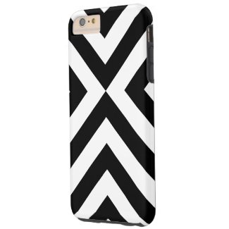 Black and White Chevrons iPhone 6 Plus Tough Case