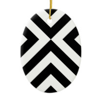 Black and White Chevrons ornaments
