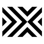 Black and White Chevrons Postcard Black and White Chevrons Postcard