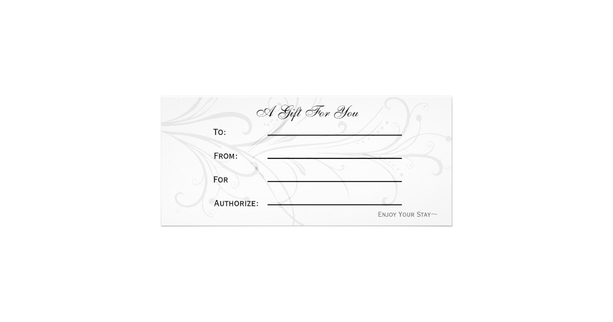 black and white chic gift certificates zazzle black and white gift certificate