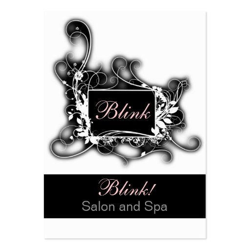 black and white Chic Gift Certificates Business Card (front side)