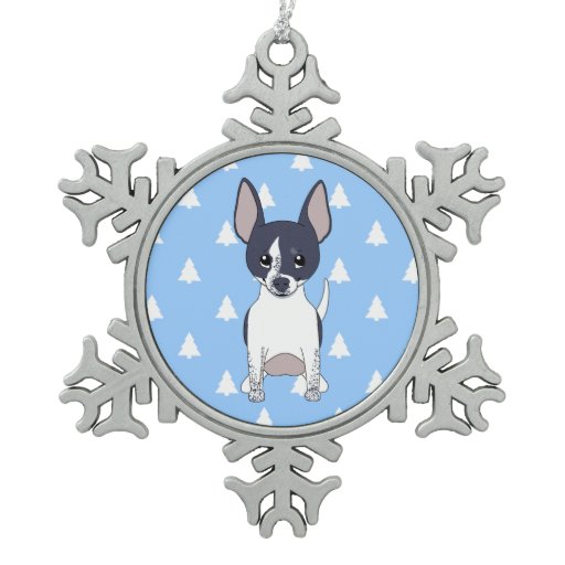 black and white chihuahua white christmas trees ornament black and white chihuahua white christmas trees ornament