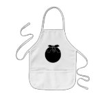 Black and White Christmas Pudding. Apron