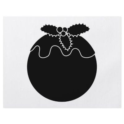 Black and White Christmas Pudding. Flyers by Graphics_By_Metarla
