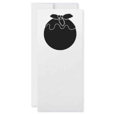 Black and White Christmas Pudding. Rack Card by Graphics_By_Metarla