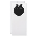 Black and White Christmas Pudding. Rack Card