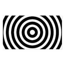 Black and White Circles Business Card Template