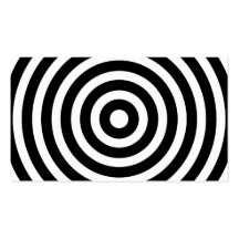 Black and White Circles Business Card Template