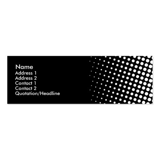 Black and White Circles Business Cards (front side)