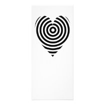 Black and White Circles Heart invitations