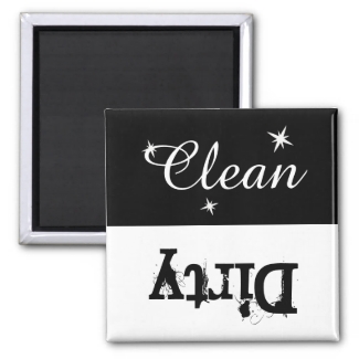 Black and White Clean Dirty Magnet for Dishwasher