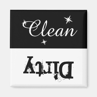 Black and White Clean Dirty Magnet for Dishwasher
