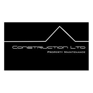 Black and White Construction Business Card Business Cards