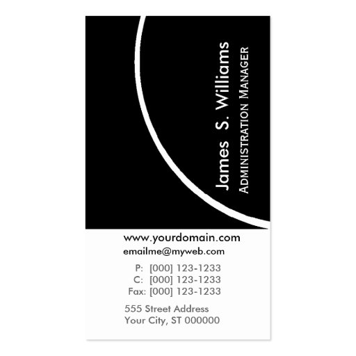 Black and White Contemporary Business Cards