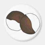 Black-and-White Cookie Fridge Magnet
