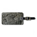 Black and White Coral Design Luggage Tag