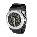 Black and White Coral Design Watch