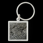 Black and White Coral Keychain