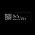 Black and White Coral Return Address Label