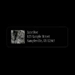 Black and White Coral Return Address Label