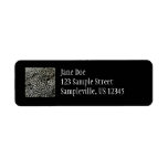 Black and White Coral Return Address Label