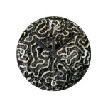 Black and White Coral Wall Clock