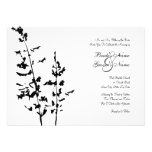 Black and White Country Floral Wedding Invitation