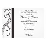 Black and White Couples Wedding Shower Invitation