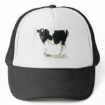 black and white cow baseball cap mesh hats