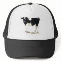 black and white cow baseball cap hats