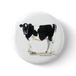 black and white cow button