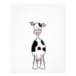 Black and White Cow Cartoon. Front. Custom Announcements