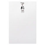 Black and White Cow Cartoon. Front. Stationery
