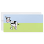 Black and White Cow Cartoon. Rack Card Template