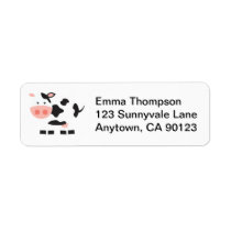Black and White Cow Labels