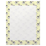 Black and White Cow Pattern on Light Yellow Letterhead