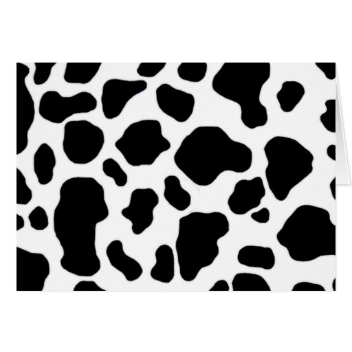black and white cow print Note Card | Zazzle
