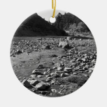 Black And White Creek Christmas Tree Ornament