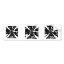 Black and White Cross Bumper Stickers