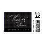 Black and white custom name postage