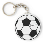 Black and White Custom Soccer Football Keychain
