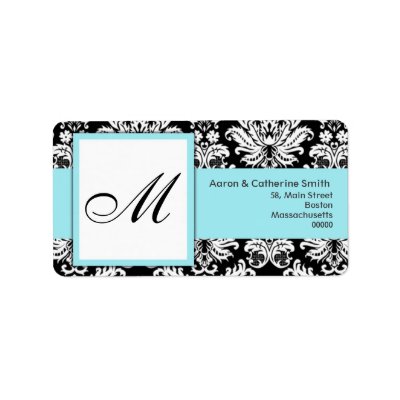 Black and White Customizable Address Labels