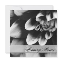 Black and White Dahlia Couples Wedding Shower invitations