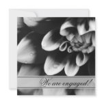 Black and White Dahlia Engagement Party Invitation