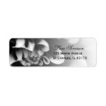 Black and White Dahlia Return Address Label